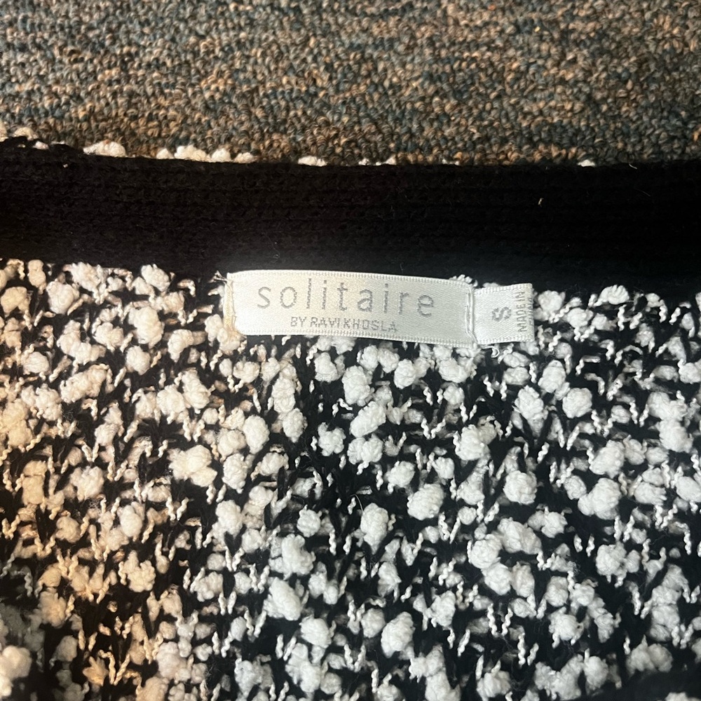 Black/white Solitaire patterned sweater size S. - Picture 2 of 2